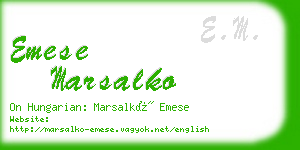 emese marsalko business card